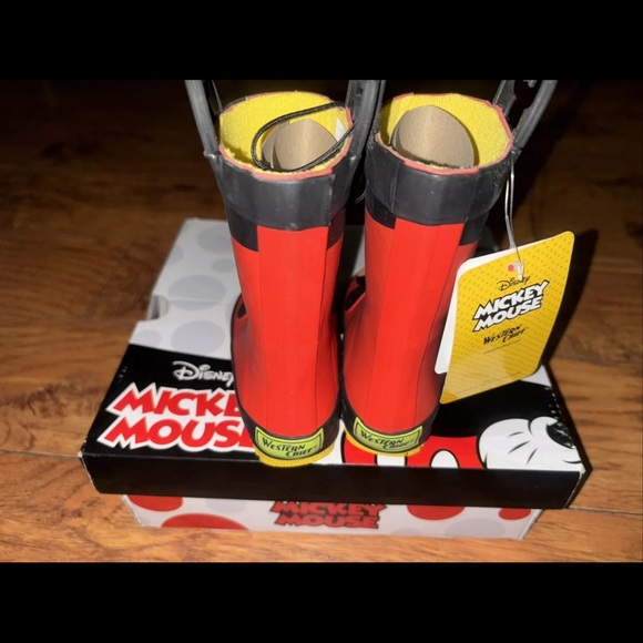 Western Chief Mickey Mouse Red Rain Boots  Size 5 Toddler - Picture 5 of 10